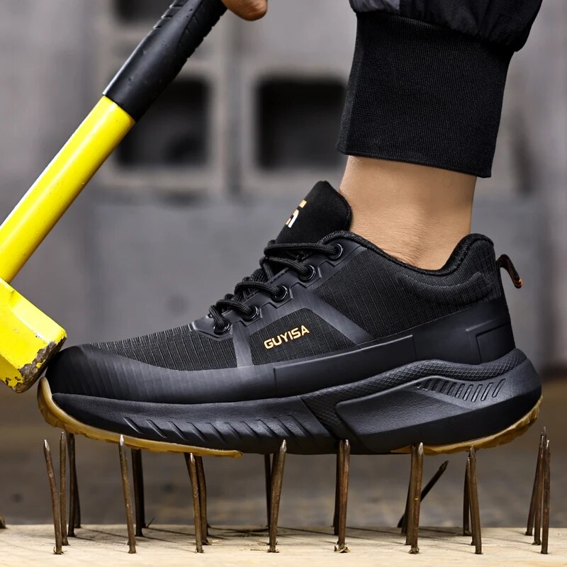 Chaussures d'électricien pour hommes, bout en acier, semelle intercalaire en Kevlar, anti-perforation avec isolation 10KV