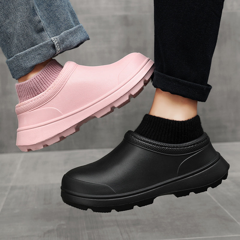 Chaussures de chef antidérapantes pour hommes et femmes, bottes d'hiver