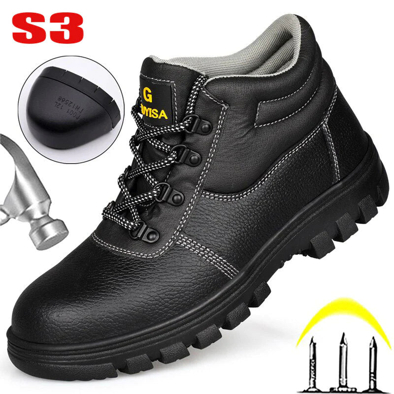 Chaussures de sécurité S3 Bottes de travail imperméables à embout d'acier