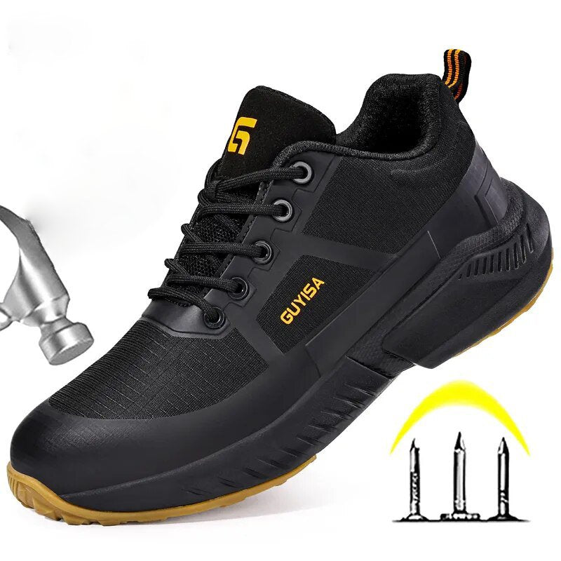 Chaussures d'électricien pour hommes, bout en acier, semelle intercalaire en Kevlar, anti-perforation avec isolation 10KV